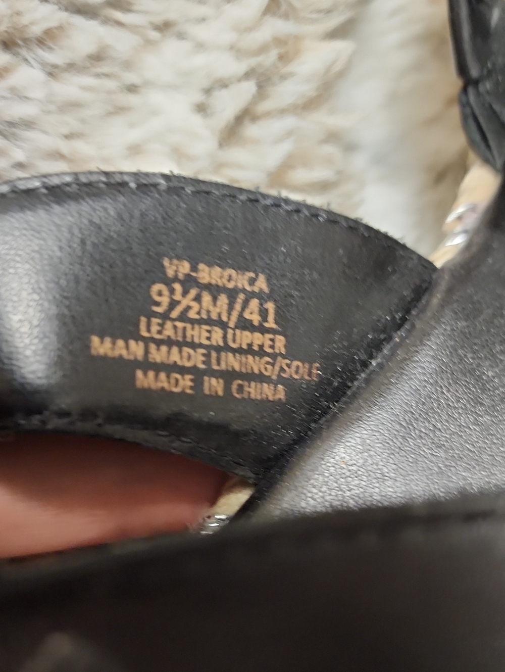 NWOT Vince Camuto Black Leather Gladiator Espadrille Ankle-Strap Sandals 9.5 - Picture 4 of 4